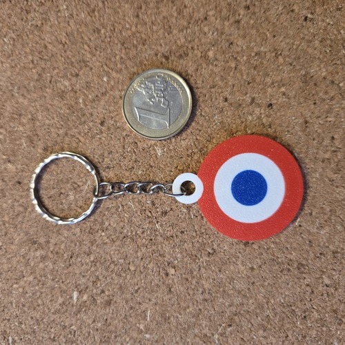 Porte-clés COCARDE FRANCE imprimé en 3D à Sète
