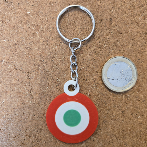 Porte-clés COCARDE ITALIE imprimé en 3D à Sète