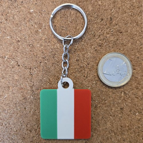Porte-clés DRAPEAU ITALIE imprimé en 3D à Sète