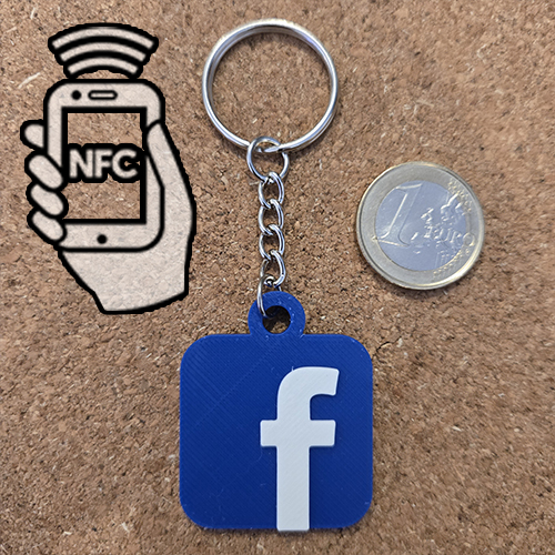 Porte-clés FACEBOOK puce NCF programmable