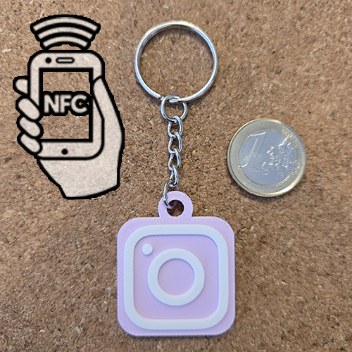 Porte-clés INSTAGRAM puce NCF programmable