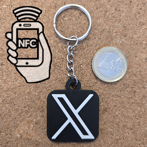 Porte-clés X TWITTER puce NCF programmable