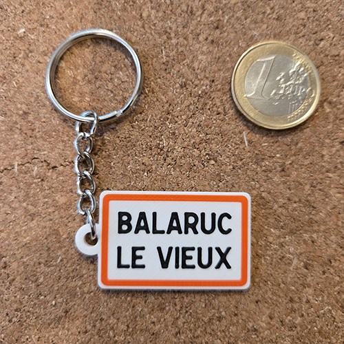 Porte-clés PANNEAU VILLE BALARUC LE VIEUX imprimé en 3D à Sète
