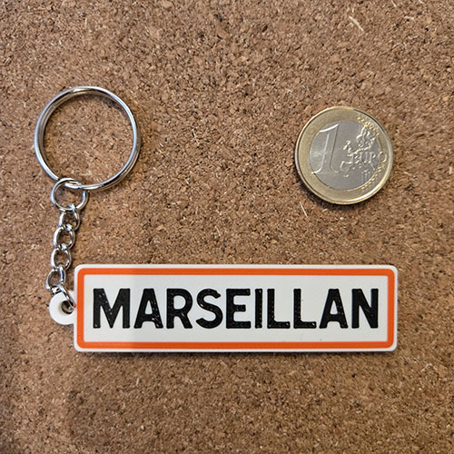 Porte-clés PANNEAU MARSEILLAN imprimé en 3D à Sète
