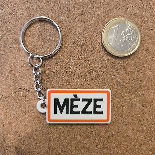 Porte-clés PANNEAU MEZE imprimé en 3D à Sète