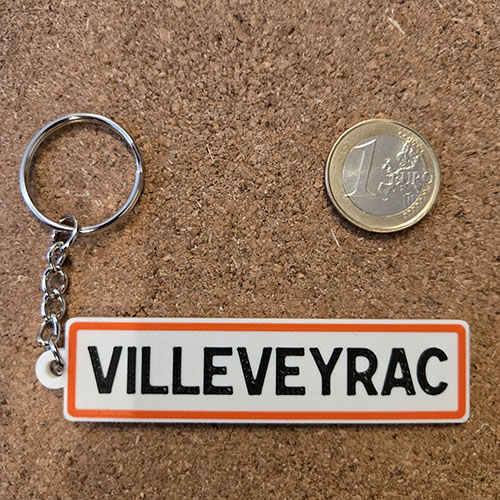 Porte-clés PANNEAU VILLEVEYRAC imprimé en 3D à Sète