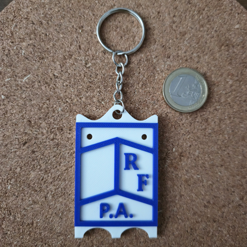 Porte-clés PAVOIS AGATHOIS BLEU imprimé en 3D à Sète