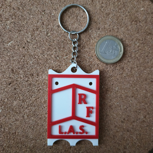 Porte-clés PAVOIS LANCE AMICALE SETOISE ROUGE imprimé en 3D à Sète