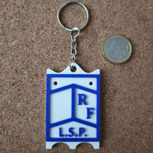 Porte-clés PAVOIS LANCE SPORTIVE PALAVASIENNE BLEU imprimé en 3D à Sète