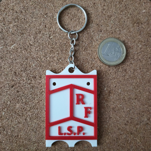 Porte-clés PAVOIS LANCE SPORTIVE PALAVASIENNE ROUGE imprimé en 3D à Sète