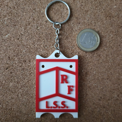 Porte-clés LANCE SPORTIVE SETOISE ROUGE imprimé en 3D à Sète
