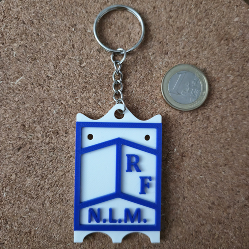 Porte-clés PAVOIS NOUVELLE LANCE MEZOISE BLEU imprimé en 3D à Sète