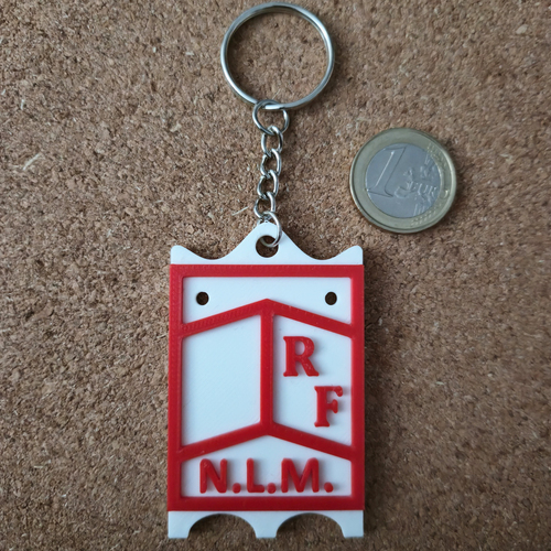 Porte-clés PAVOIS NOUVELLE LANCE MEZOISE ROUGE imprimé en 3D à Sète