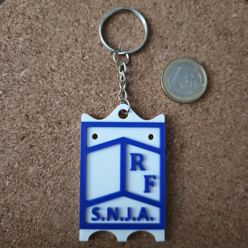 Porte-clés PAVOIS SOCIETE NAUTIQUE JOUTEURS AGATHOIS BLEU imprimé en 3D à Sète